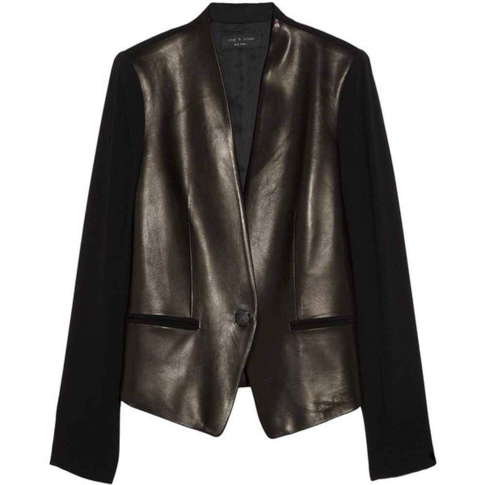 Rag & Bone Black Faux Leather Women's Jacket